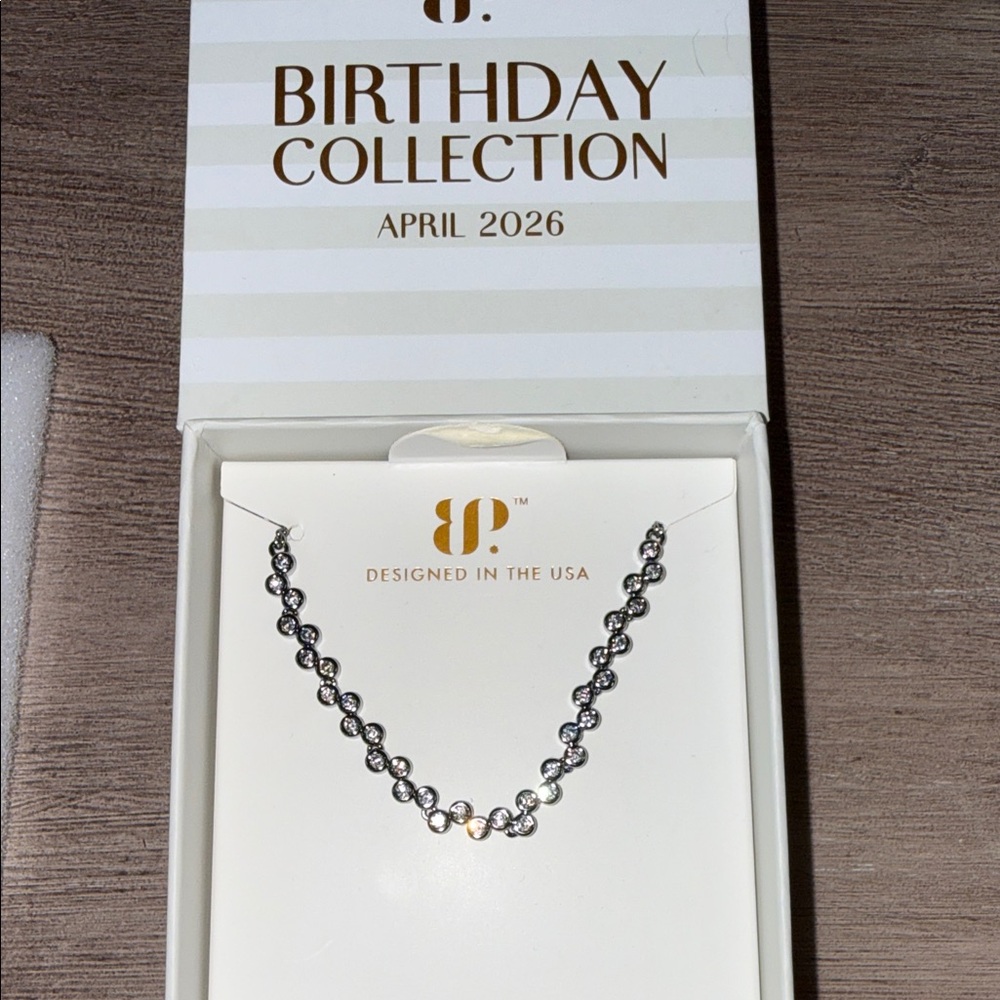 Crystal-Linked Silver Bracelet — Birthday Collection April 2026